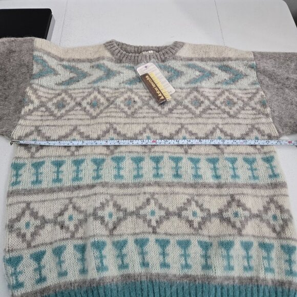 NWT Alafoss Iceland Icewool Nordic Wool Sweater Sz L 44-46 Vintage Ski Oversized - Picture 4 of 11